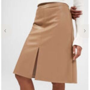 French Connection Tan A-Line Skirt